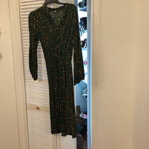 Green Leopard print dress